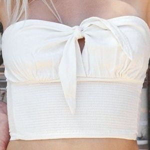 White Brandy Melville tube top